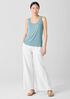 Stretch Silk Jersey Scoop Neck Tank