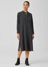 Mini Check Crepe Mandarin Collar Dress