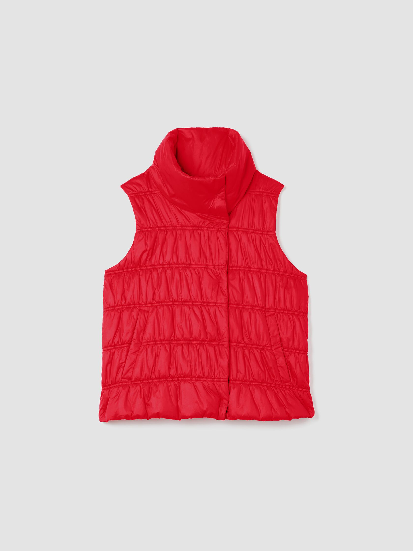 Eggshell Recycled Nylon Stand Collar Vest