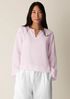 Organic Handkerchief Linen Split Neck Top