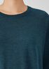 Fine Merino Jersey Crew Neck Top in Regenerative Wool