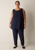 Washable Stretch Crepe Slim Pant