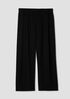 Silk Georgette Crepe Pleated Straight Pant