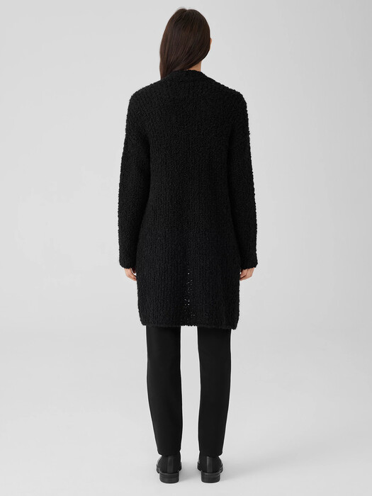 Peruvian Alpaca Loop High Collar Cardigan