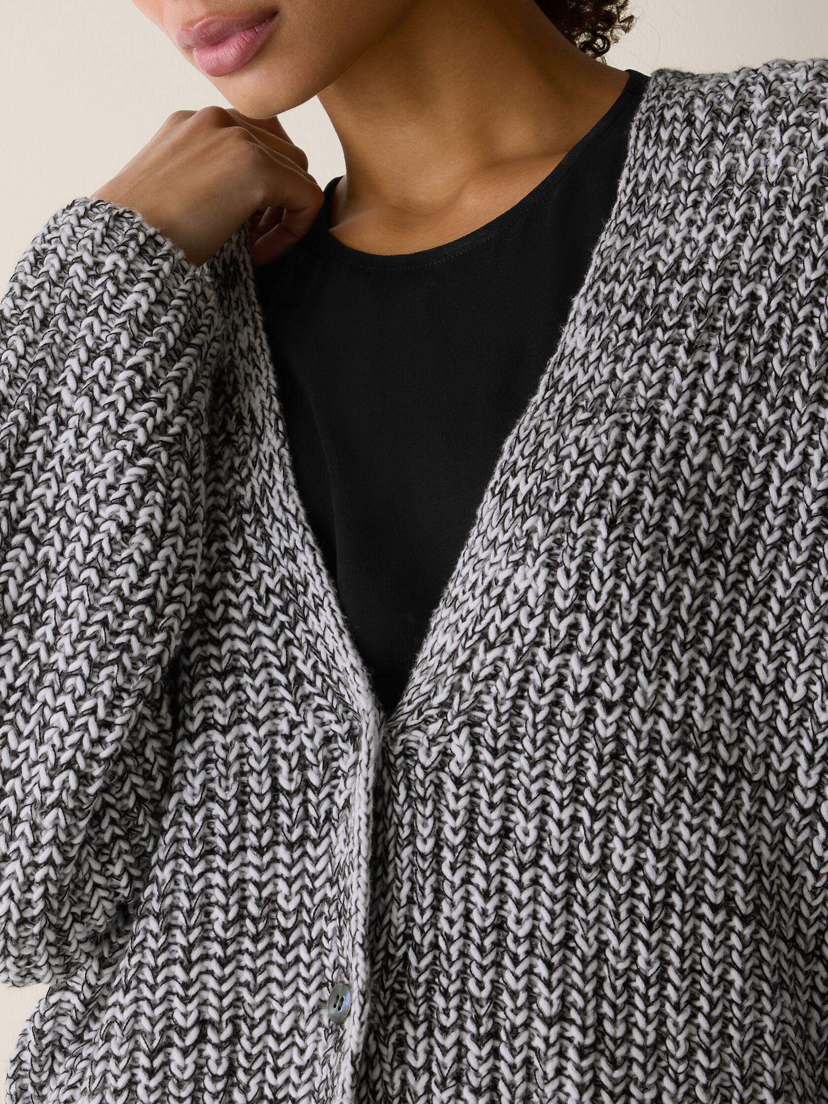 Peruvian Tri-Cotton Blend Cardigan