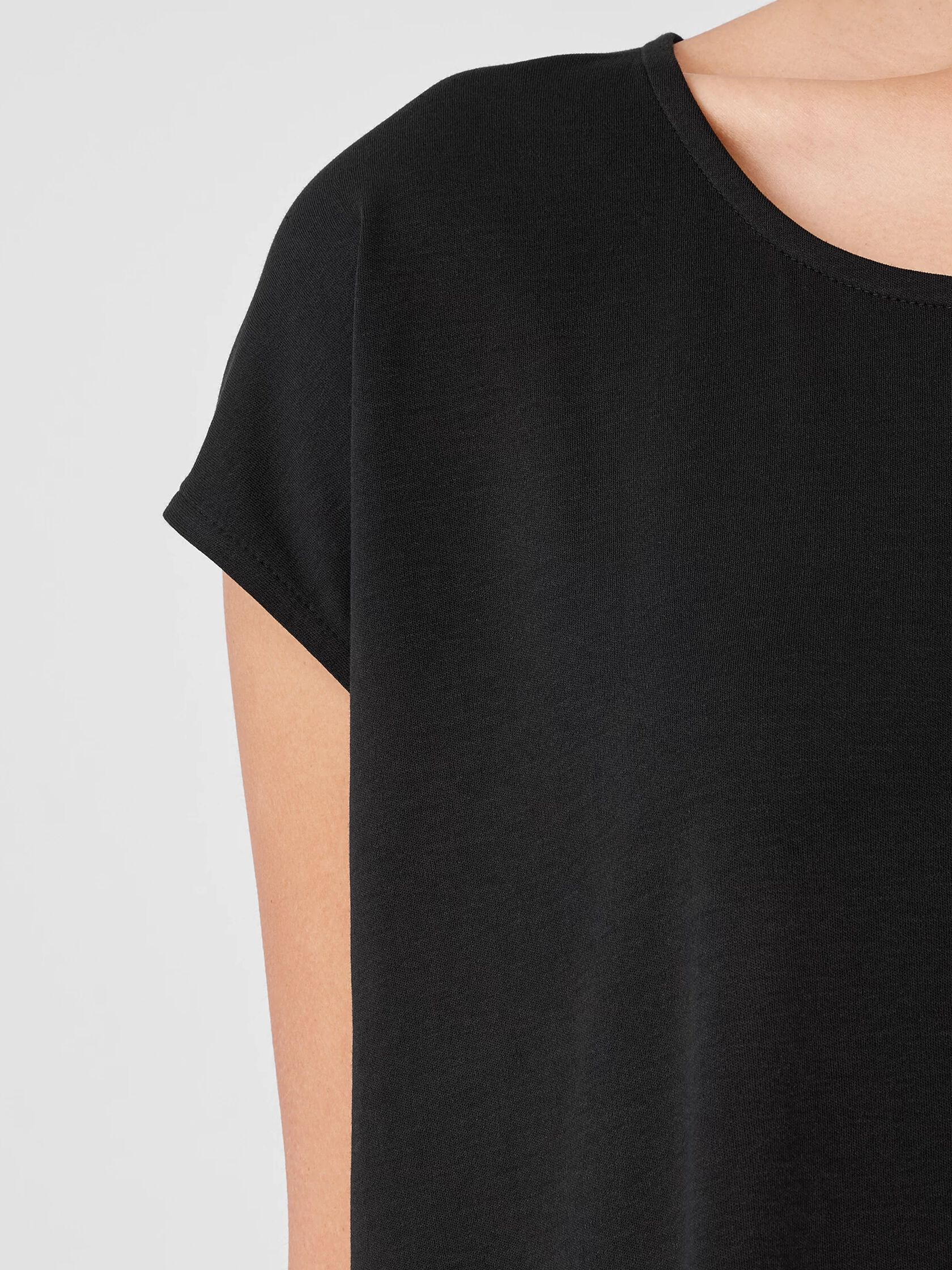 Organic Cotton Interlock Scoop Neck Sleep Tee