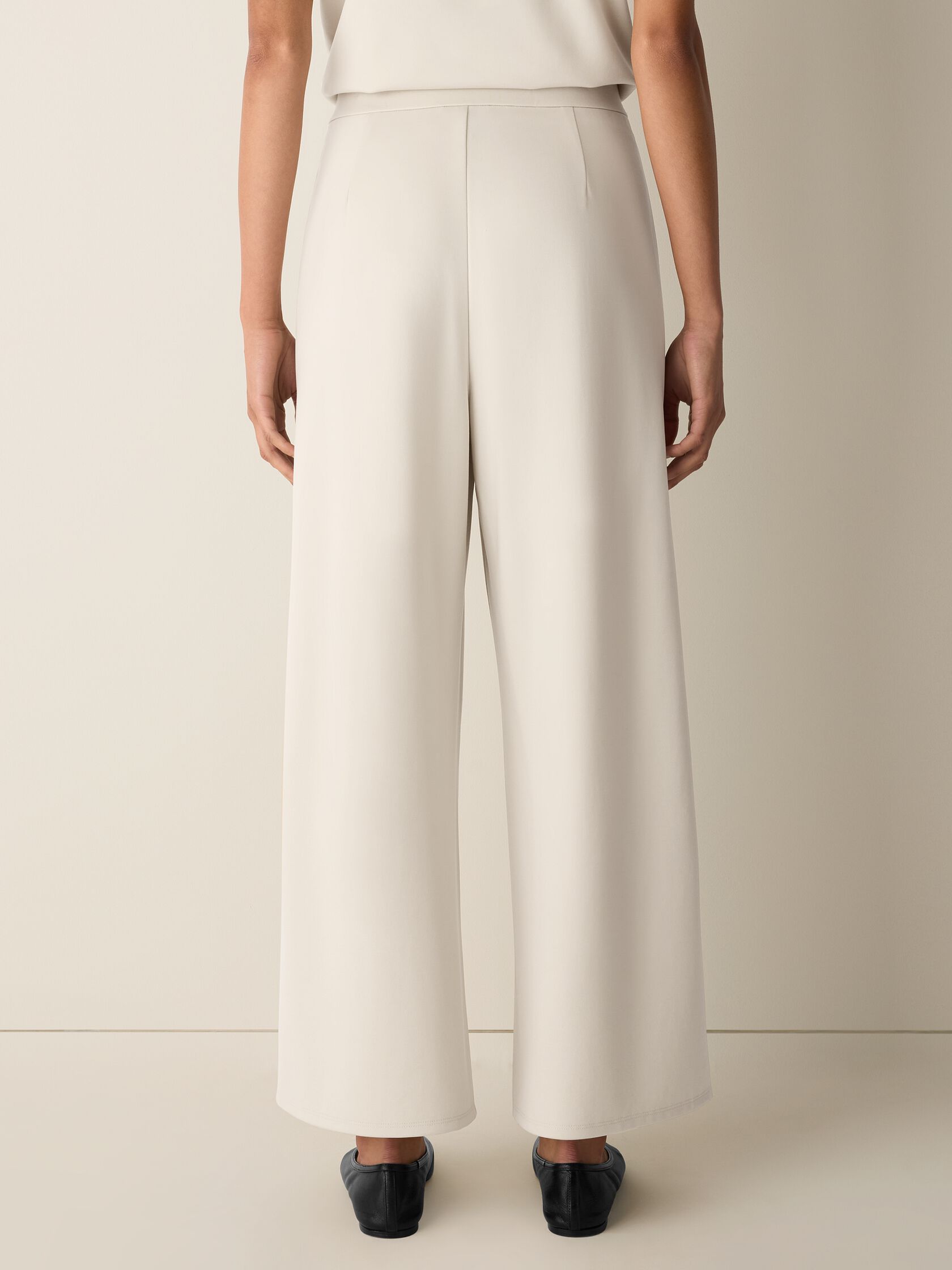 Lightweight Ponte Wide-Leg Pant