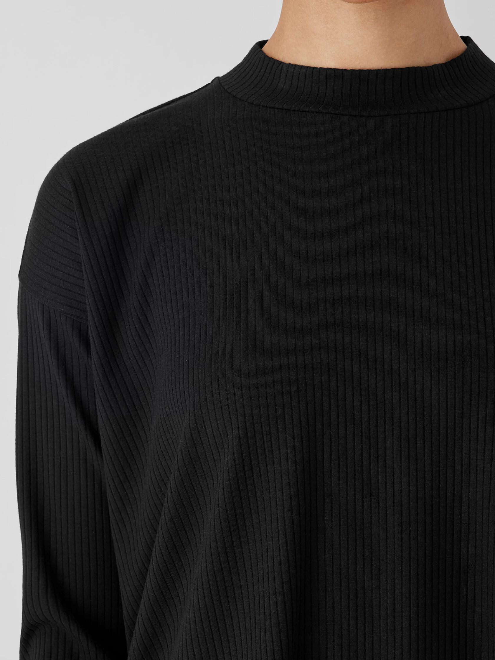 Cozy Stretch Rib Crew Neck Top