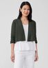 Organic Linen Cotton Jersey Cropped Cardigan