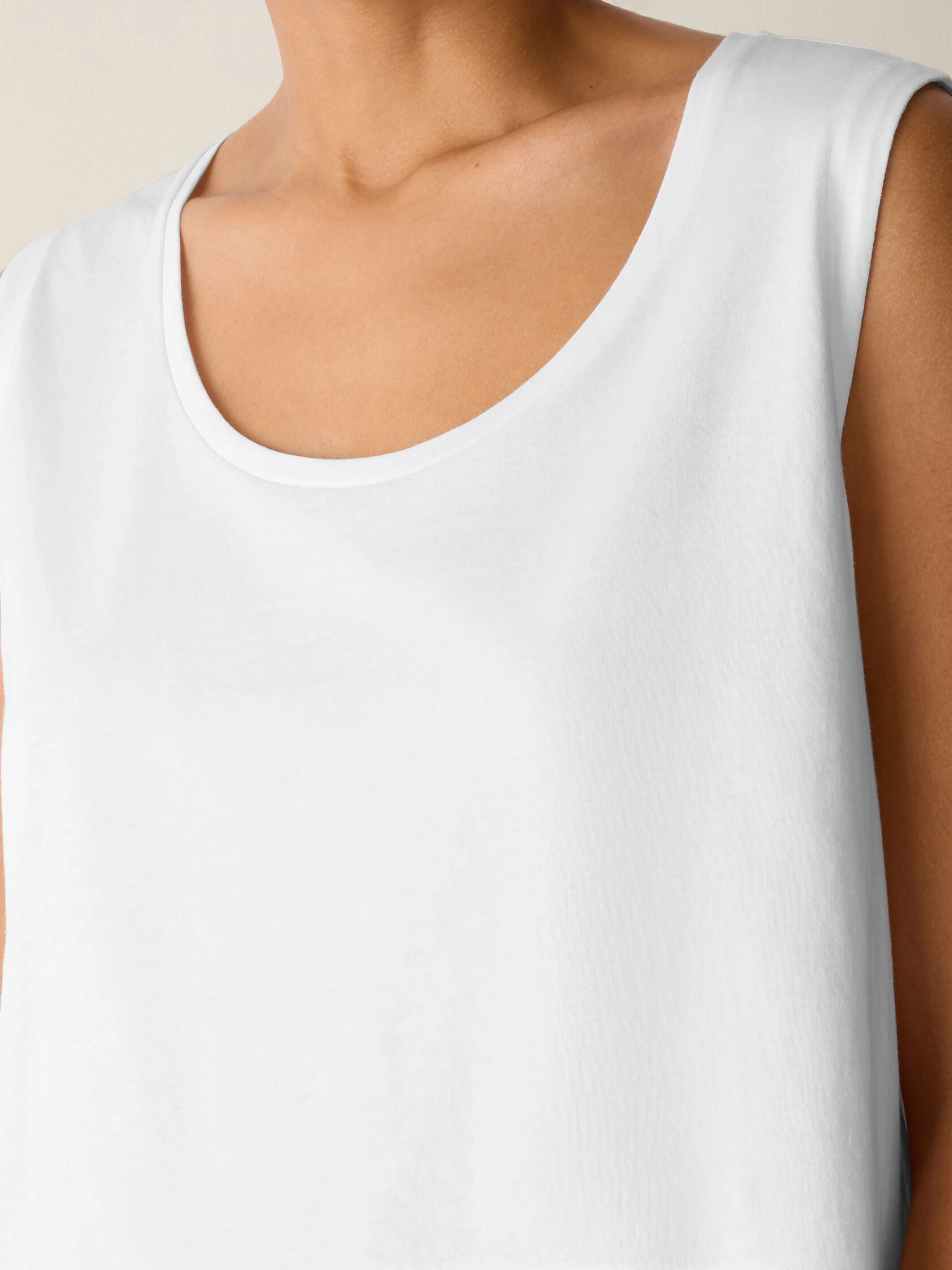 Organic Pima Cotton Jersey Scoop Neck Tank