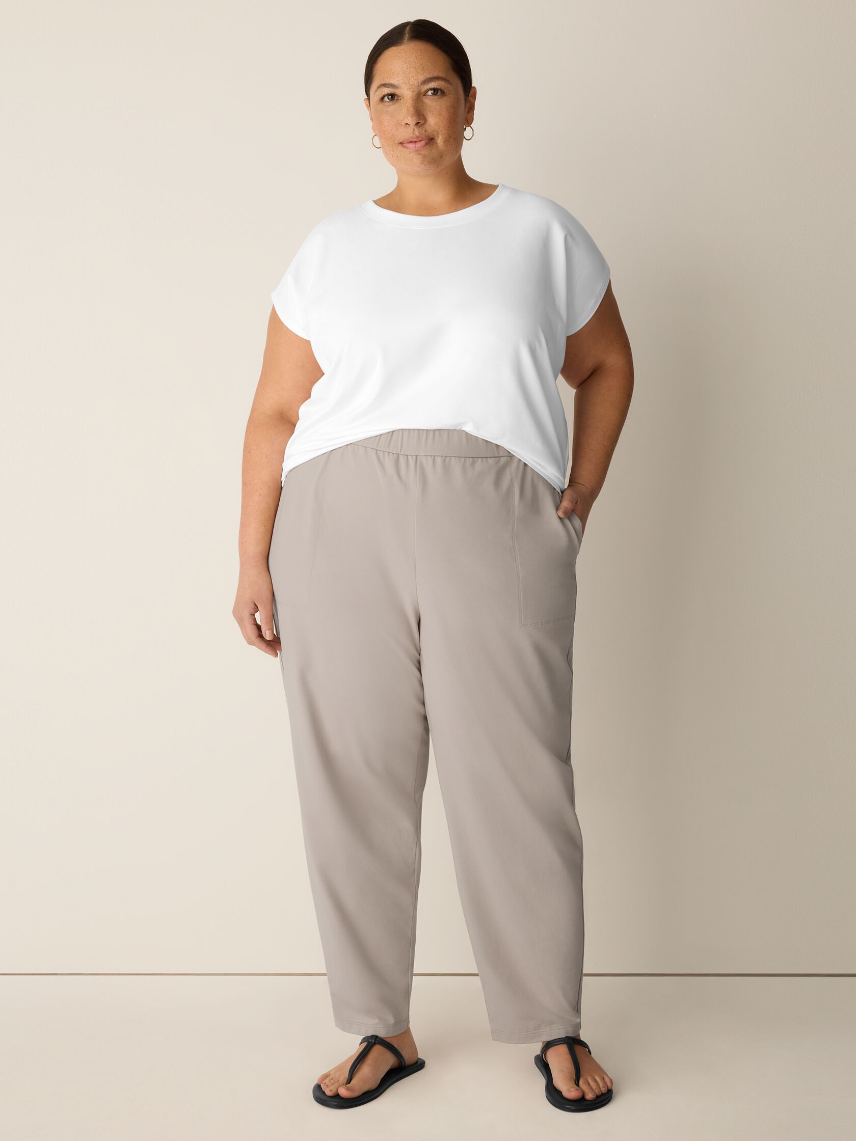 Pima Cotton Stretch Jersey Tapered Pant