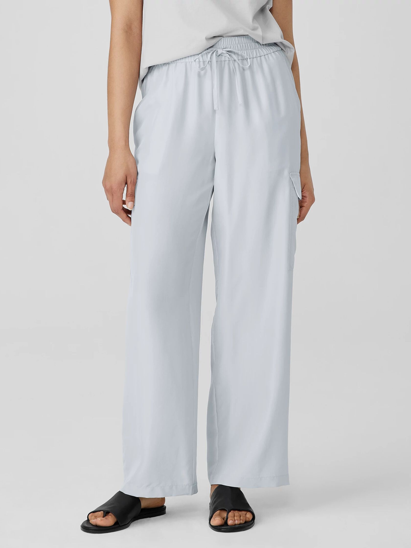 Washed Silk Cargo Pant