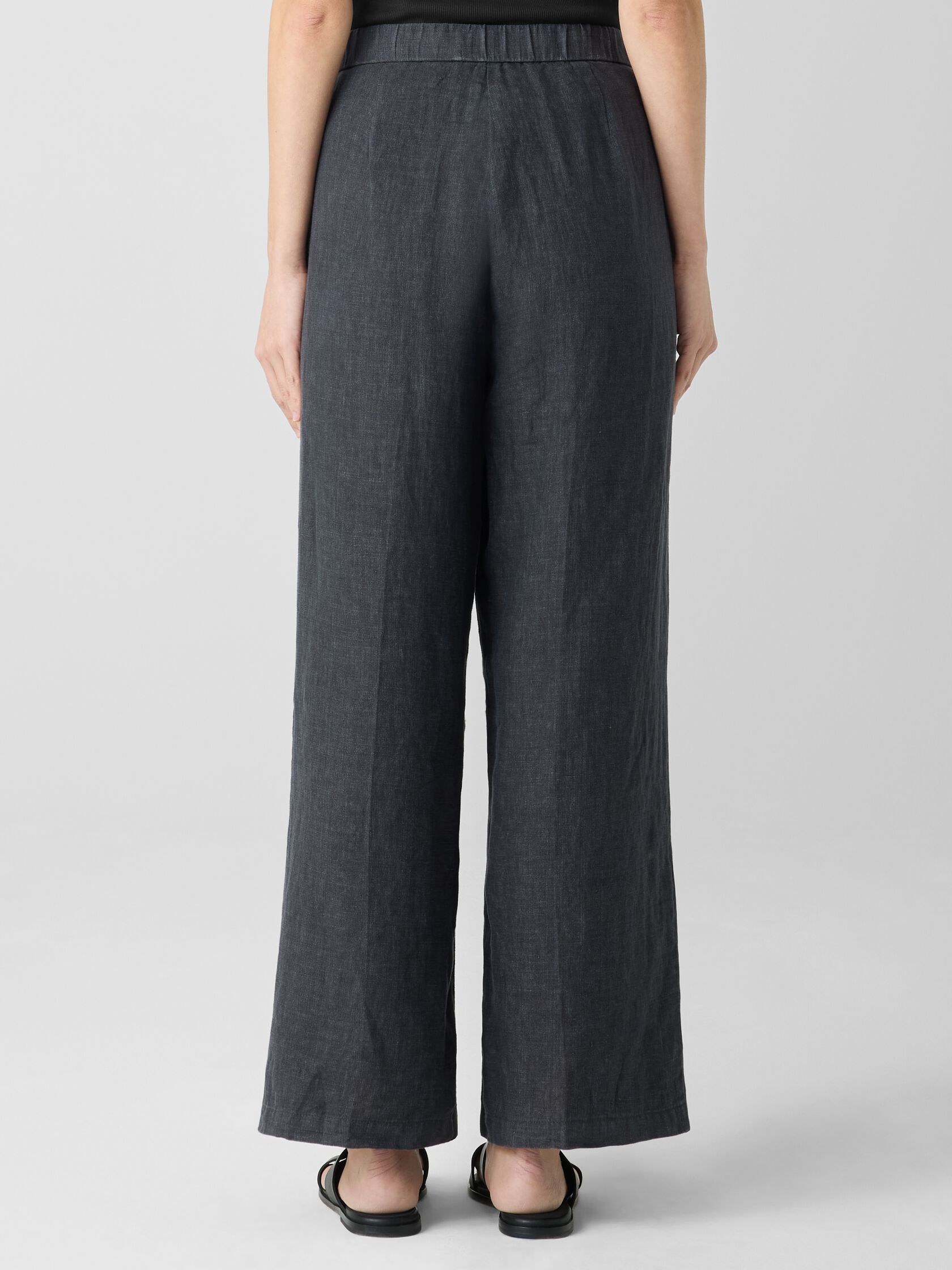 Washed Organic Linen Délavé Trouser Pant