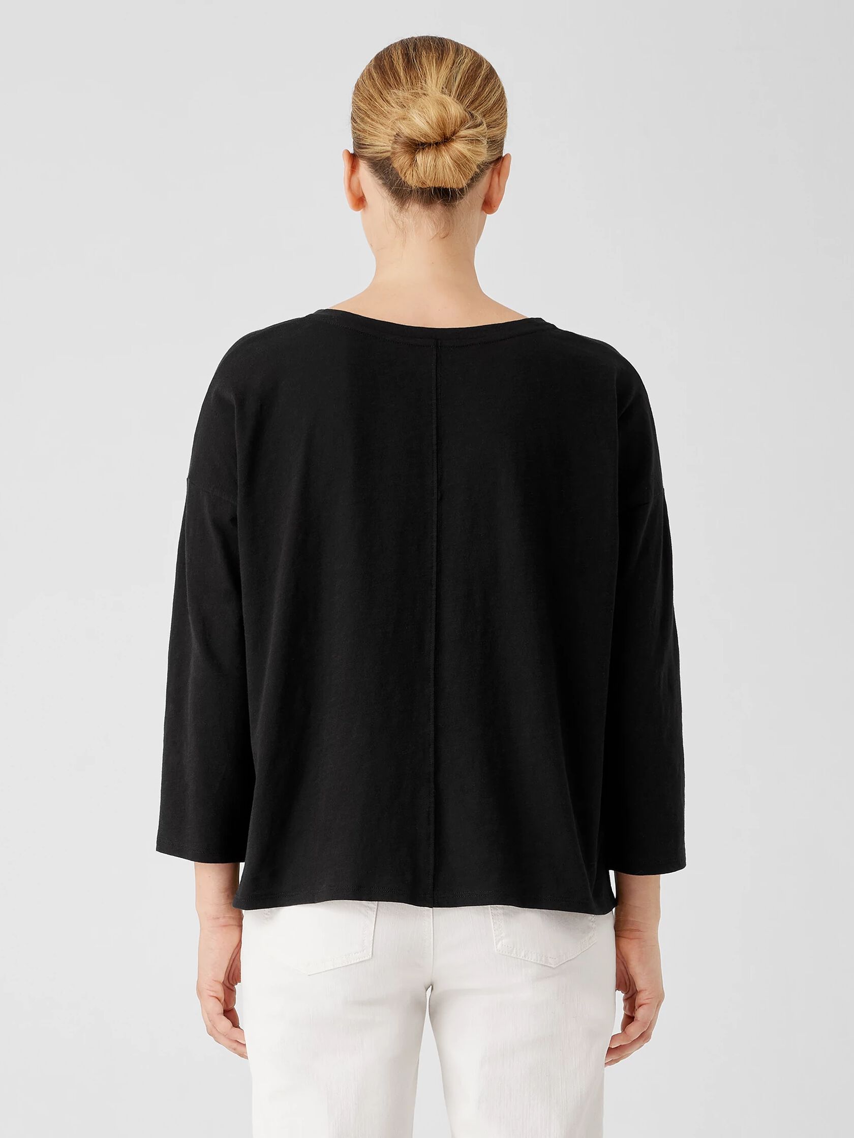 Organic Cotton Slub V-Neck Top