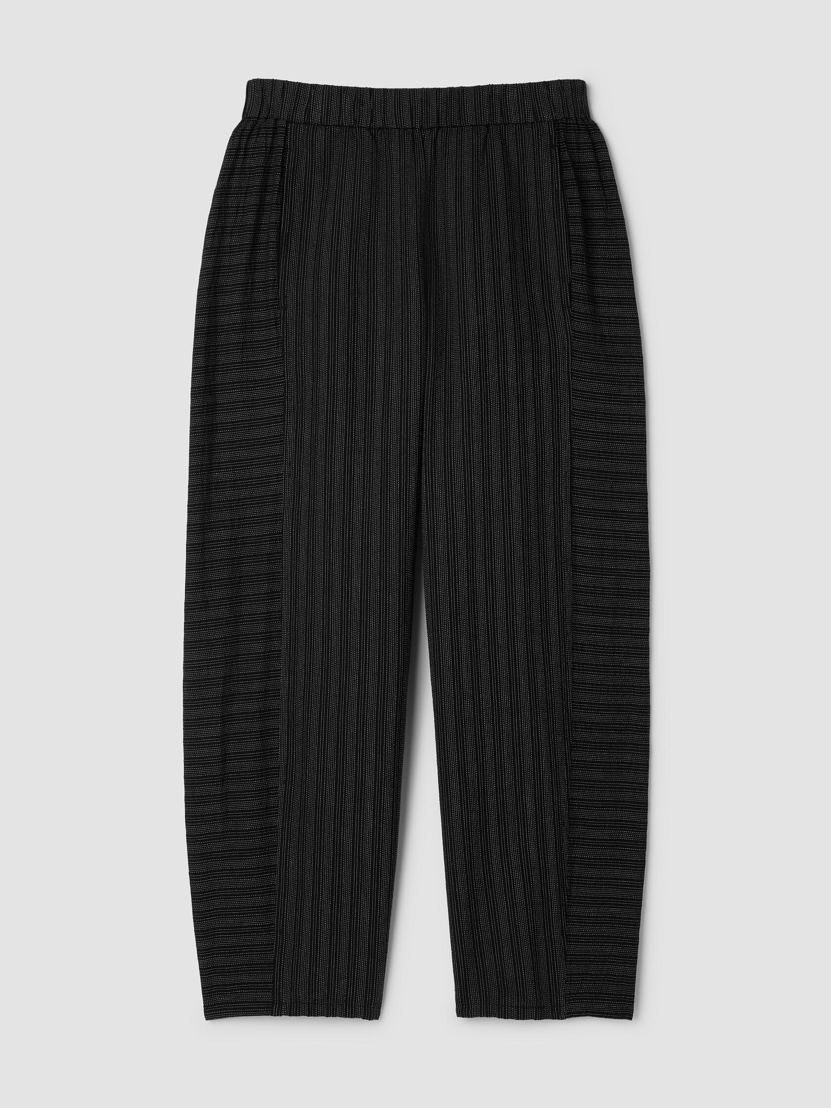 Cotton Blend Stripe Stitch Lantern Pant
