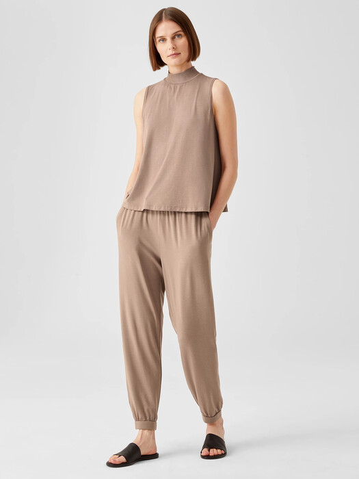 Fine Jersey Mock Neck Tank