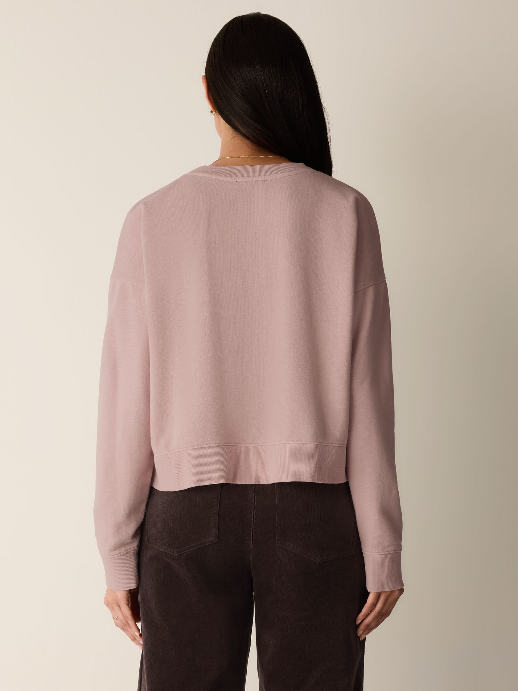 Garment-Dyed Organic Cotton Terry Cropped Box-Top