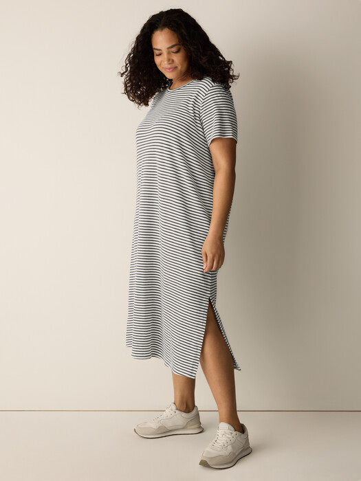 cotton slub shirt dress Brown Apricot Cotton Slub Midi Shirt Dress