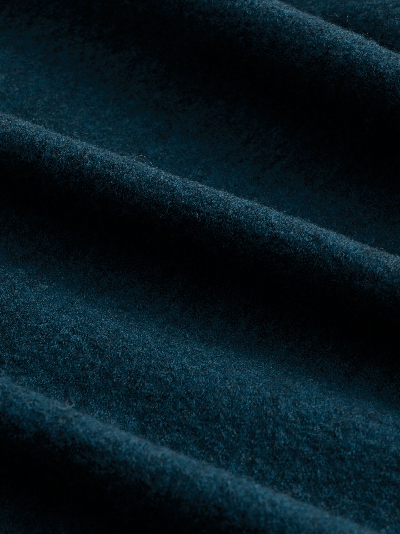 Fine Felted Wool Notch Collar Cardigan in Regenerative Wool