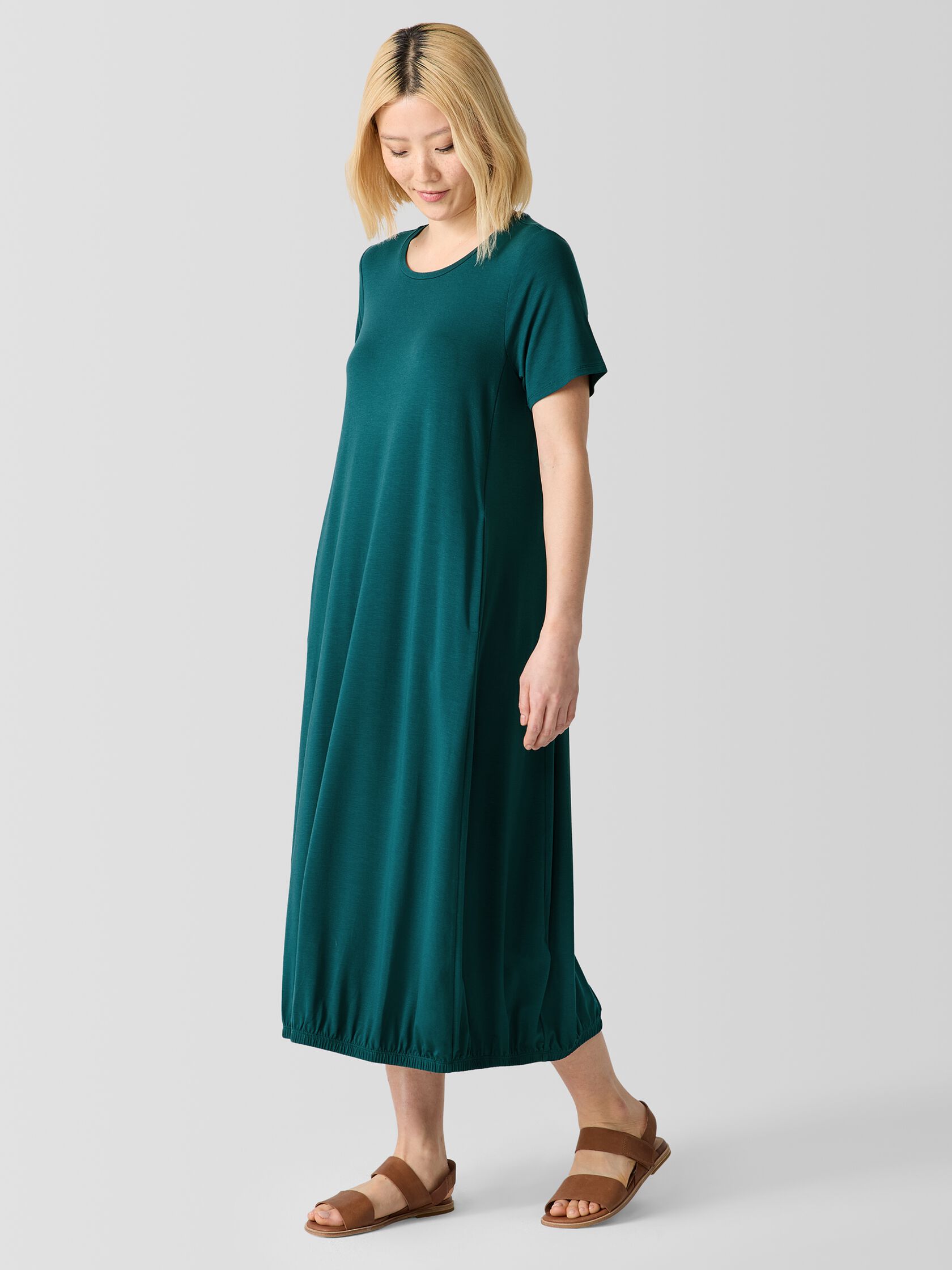 Fine Jersey Lantern Dress