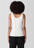 Stretch Silk Jersey Scoop Neck Tank