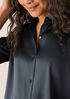 Stretch Silk Charmeuse Classic Collar Shirt