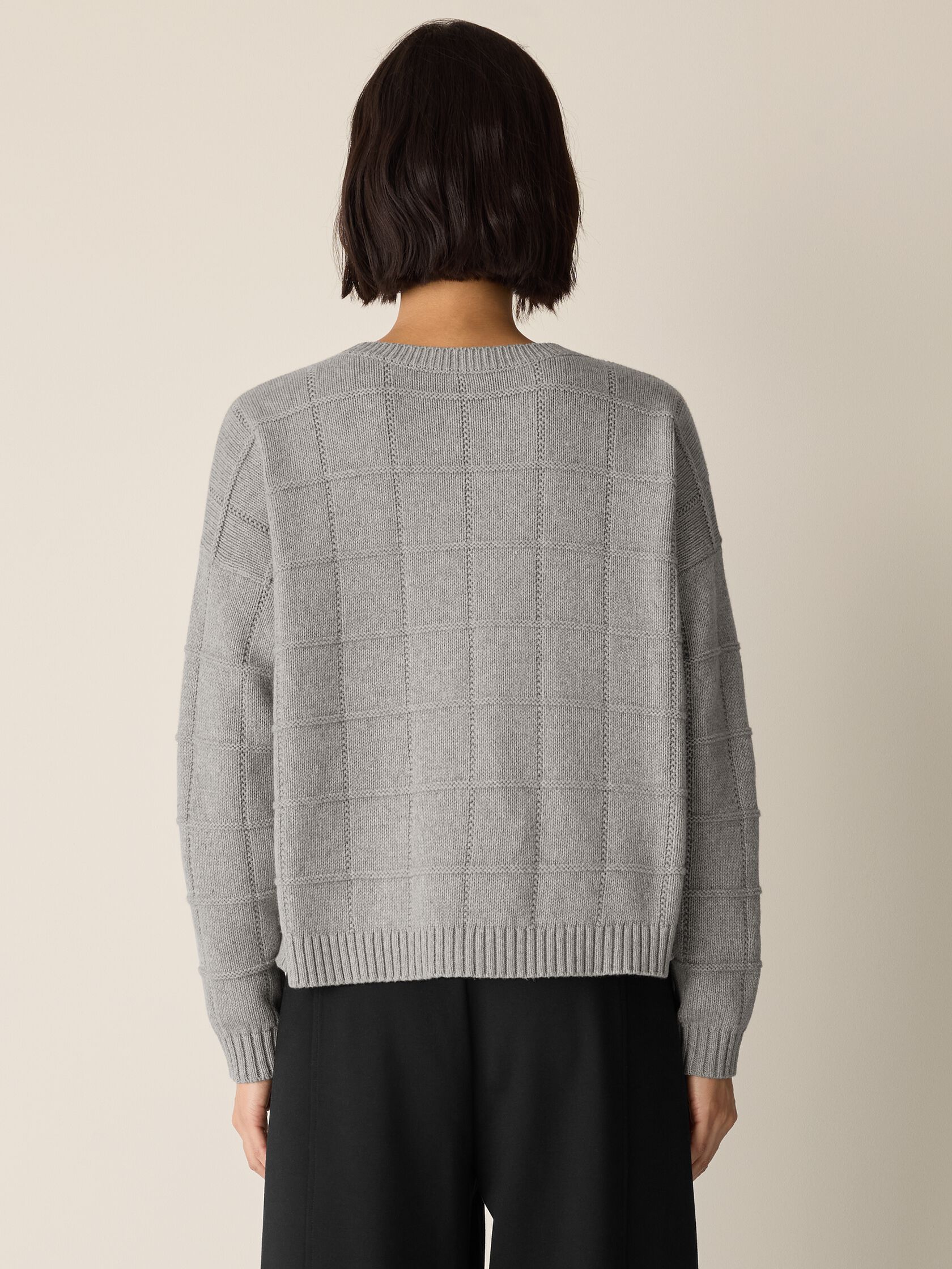 Cotton & Recycled Cashmere Crew Neck Top