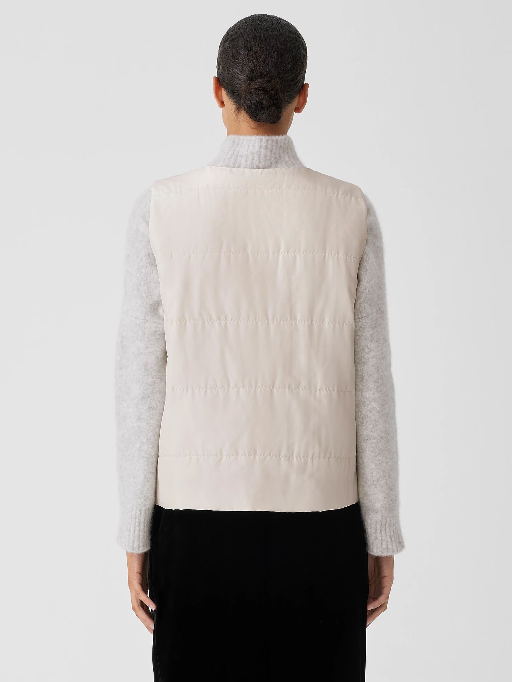 Smooth Silk Round Neck Vest