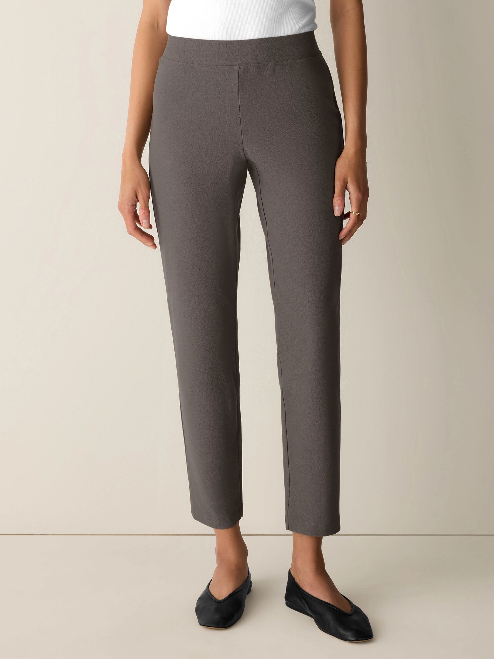 Washable Stretch Crepe Slim Pant