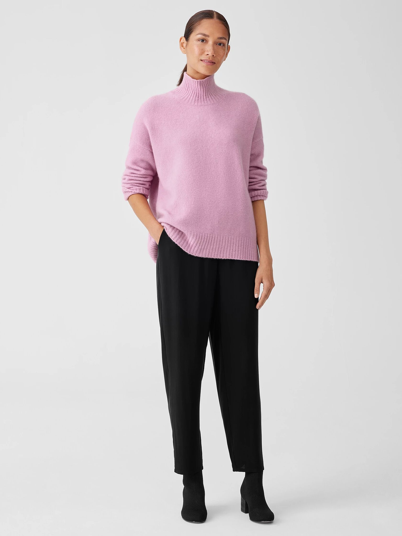 Cashmere Silk Bliss Turtleneck Box-Top