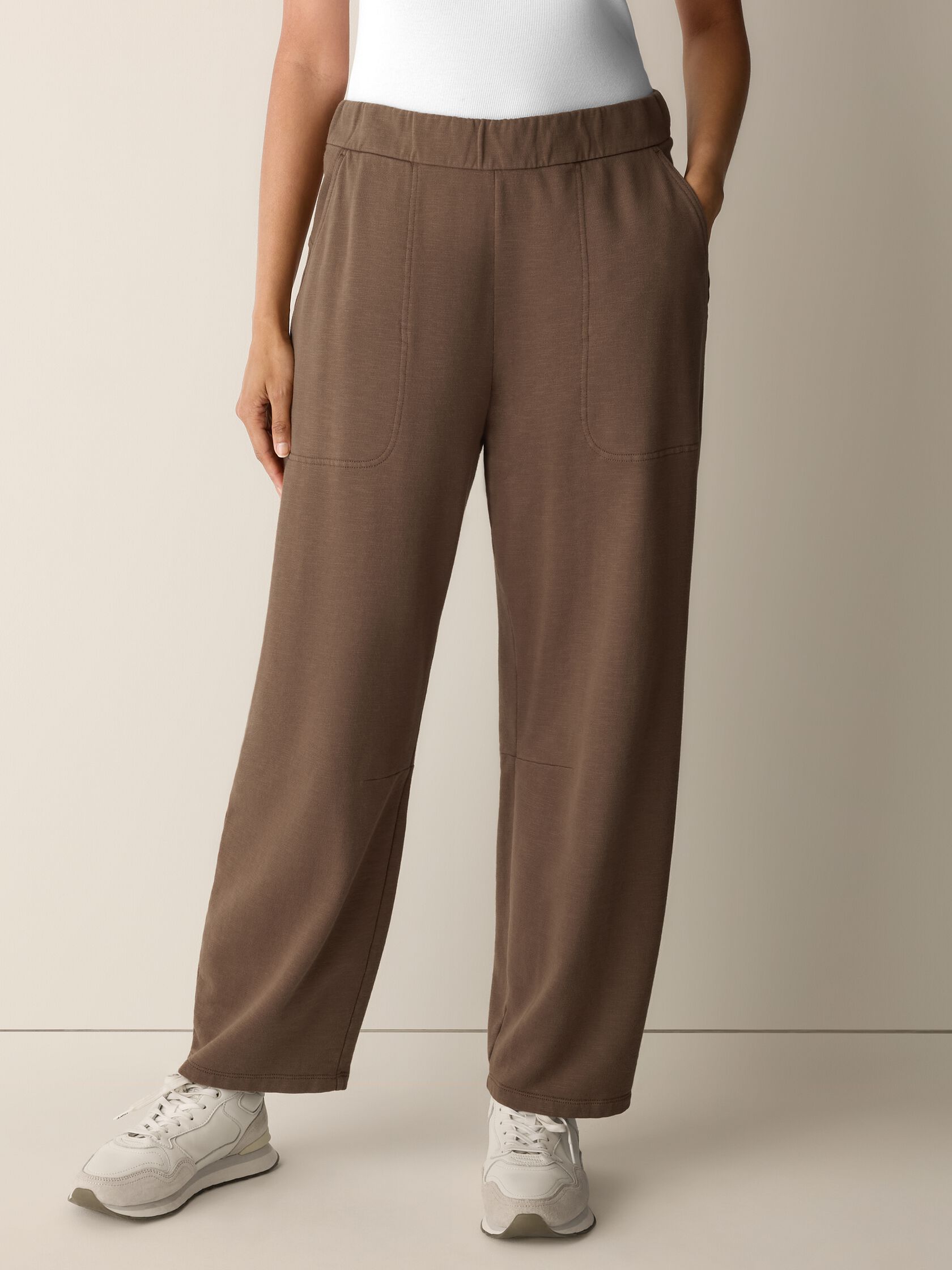 Garment-Dyed Organic Cotton Terry Arch Pant