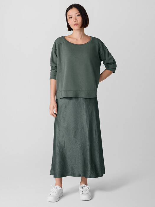 Textured Satin Slip Skirt