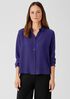 Silk Georgette Crepe Classic Collar Shirt