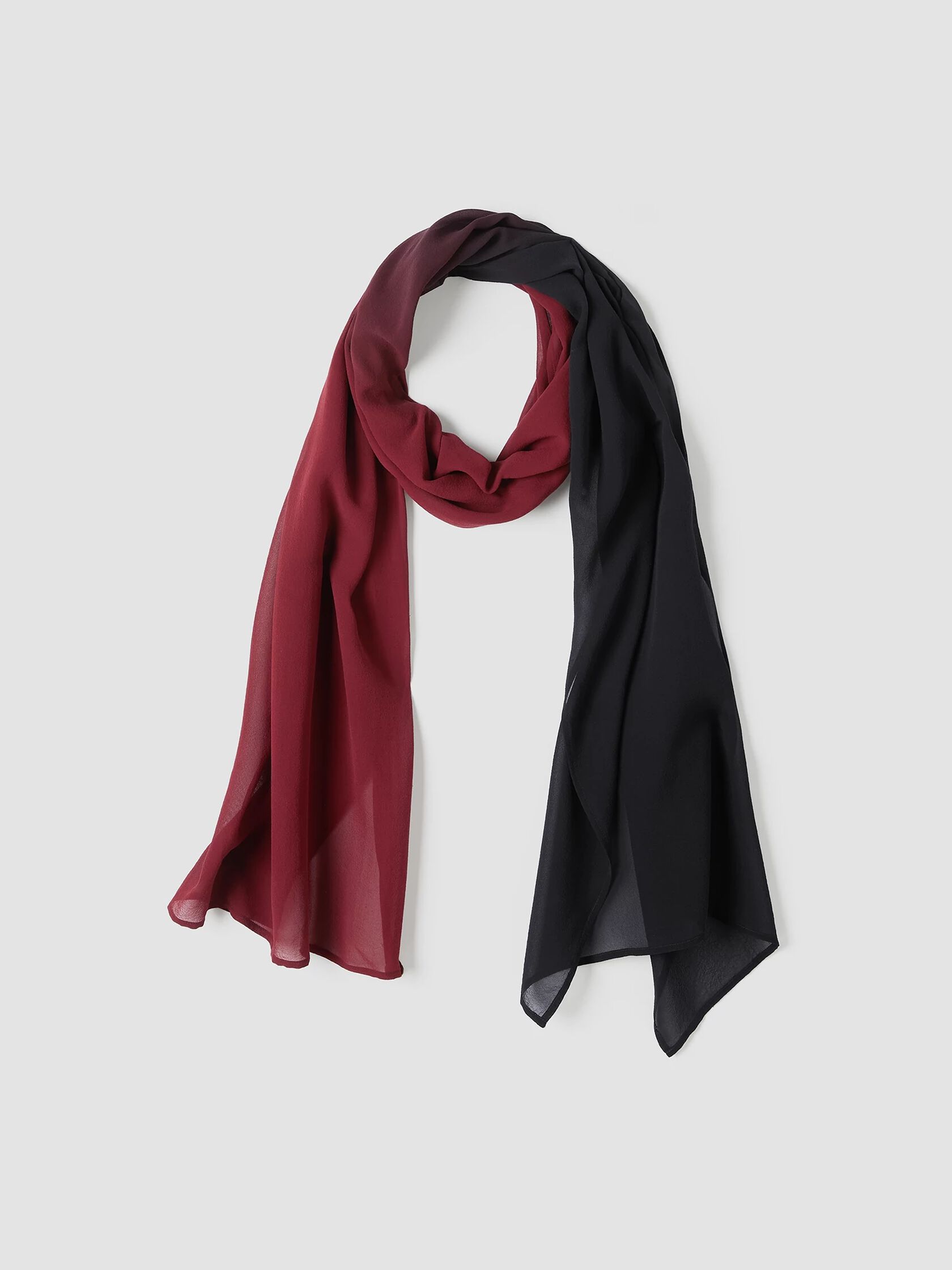 Ombré Sheer Silk Georgette Scarf