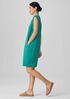 Pima Cotton Stretch Jersey Round Neck Dress