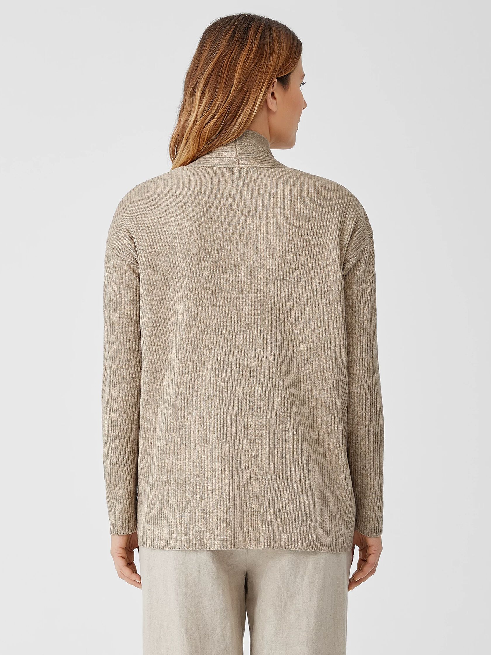 Organic Linen Delave High Collar Cardigan