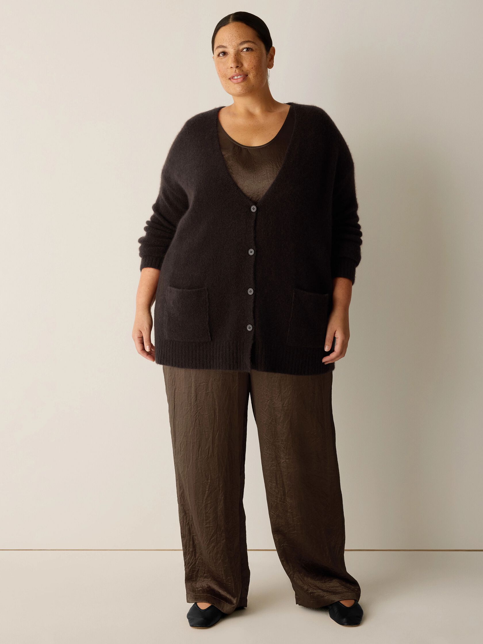 Cashmere Silk Bliss Slouchy Long Cardigan