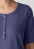 Organic Cotton Interlock Henley Sleep Top