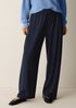 Stretch Jersey Knit Pleated Straight Pant