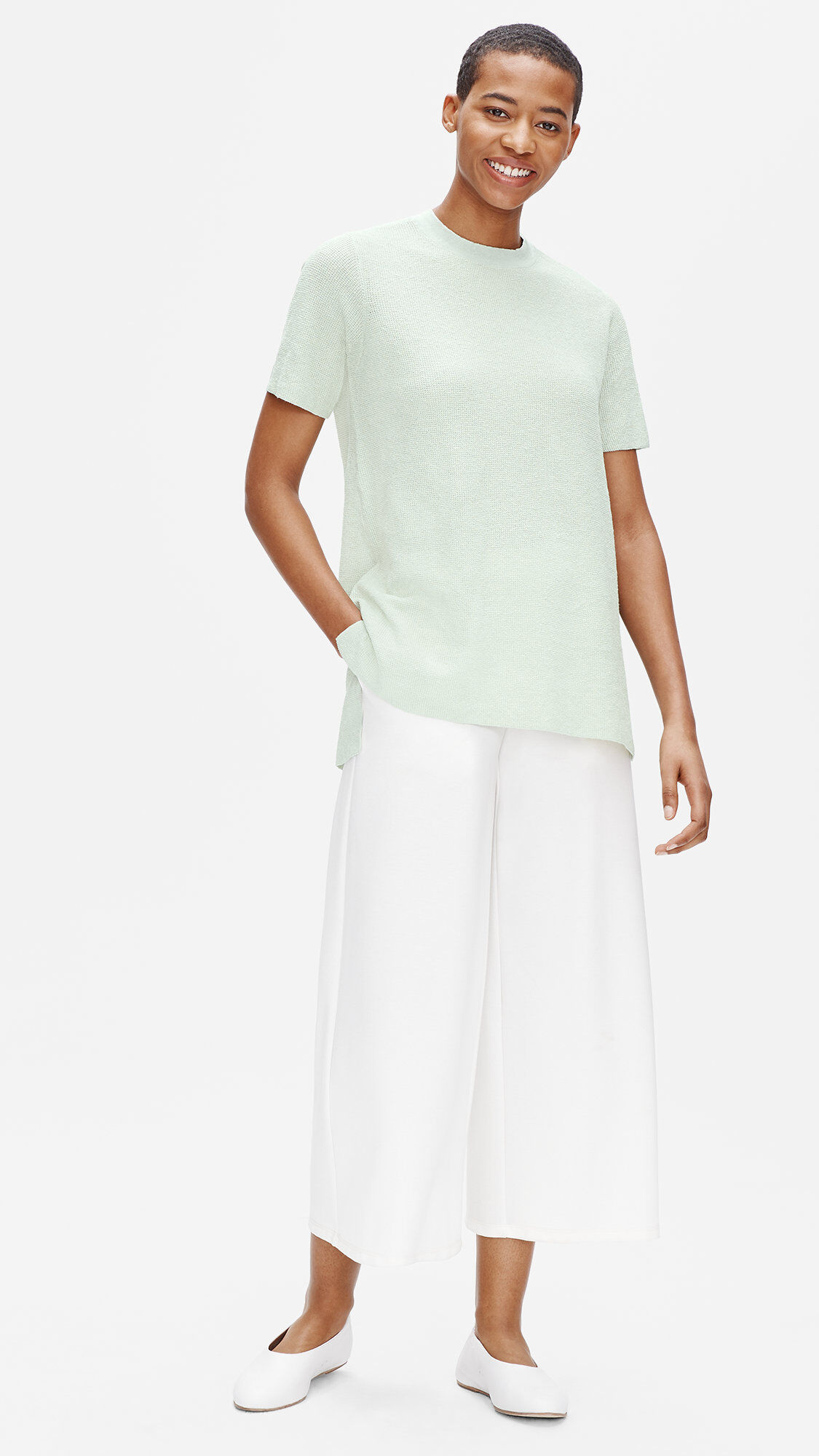 Eileen fisher mock outlet neck tunic