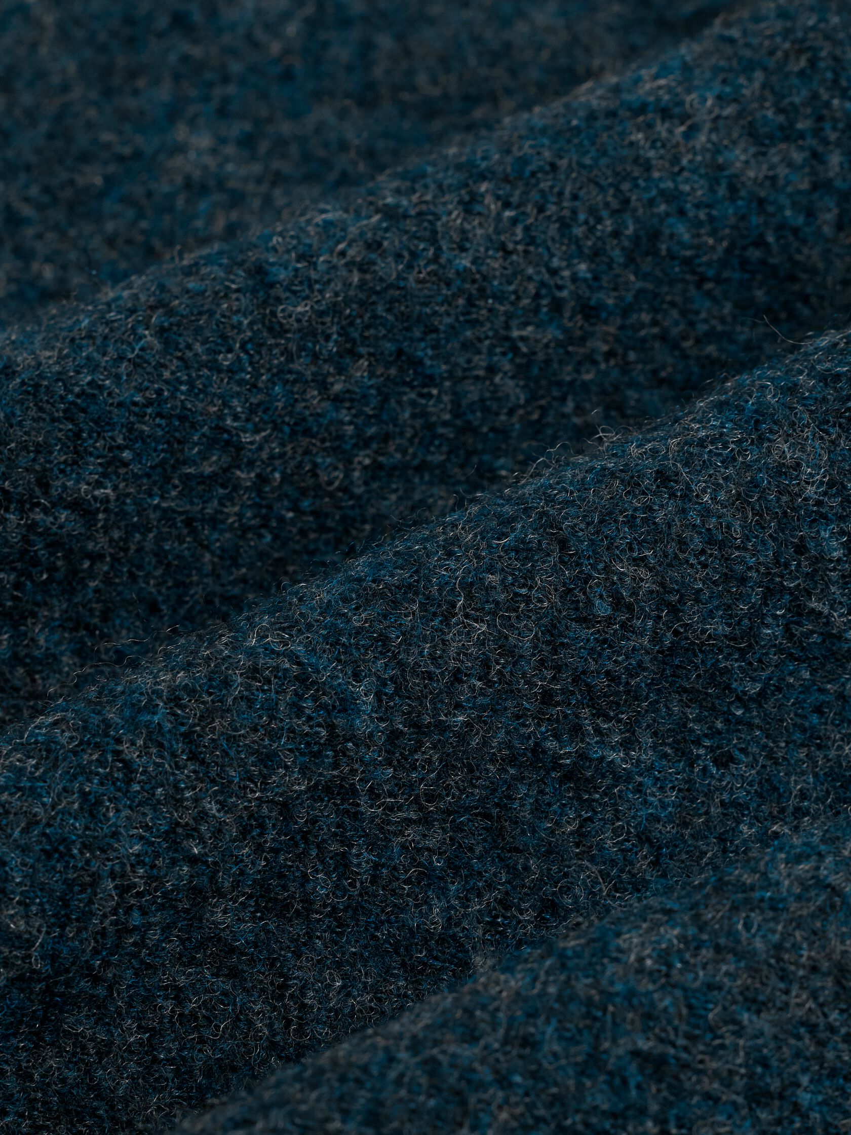 Fine Felted Wool Long Cardigan in Regenerative Wool