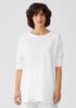 Lightweight Organic Cotton Terry Crew Neck Top