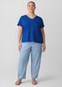 Organic Cotton Slubby Jersey V-Neck Tee