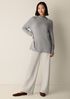 Cotton & Recycled Cashmere Turtleneck Long Top