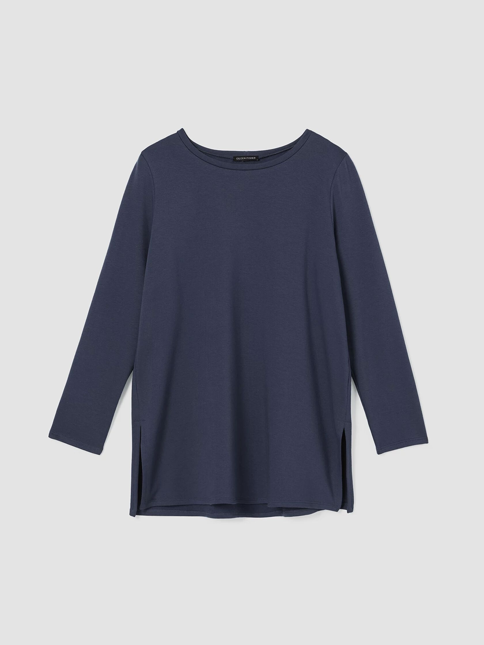 Cozy Brushed Terry Jewel Neck Top