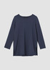Cozy Brushed Terry Jewel Neck Top