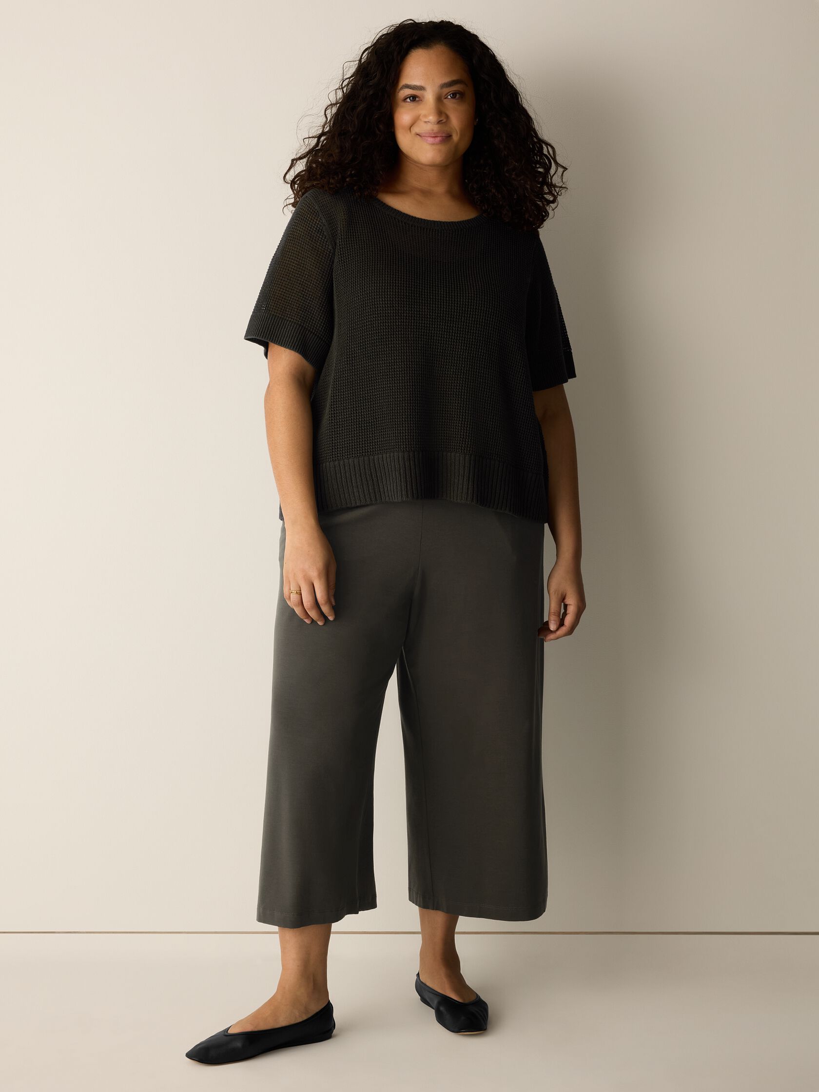 Organic Linen Cotton Round Neck Top