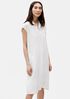 Silk Crepe de Chine Striped Shirtdress