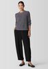 Recycled Cotton Twist Mock Neck Top