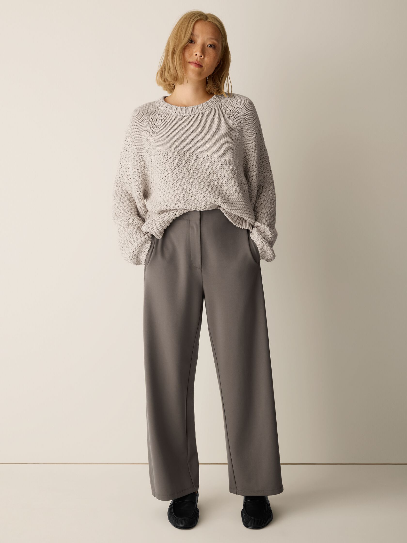 Washable Flex Ponte Wide-Leg Pant